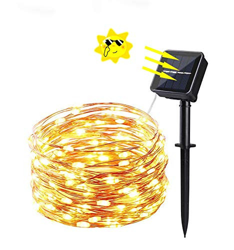 Solar String Lights Outdoor, 78.7FT 240LED Solar Fairy Lights 8 Modes Copper Wire Solar Powered Fairy Lights Outdoor Waterproof for Christmas, Garden, Yard, Party, Camping, Patio, Tree -Warm White-