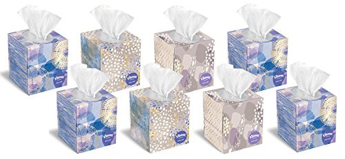 Kleenex Tissues, Ultra Soft Cube Box, 85 Count Each -Family Pack of 8-