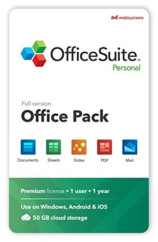 OfficeSuite Personal Compatible with Microsoft® Office Word® Excel®  and  PowerPoint® and Adobe® PDF - 1 Year License for 1 Windows  and  2 mobile devices