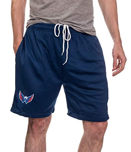 NHL Men's Team Logo Air Mesh Shorts -Washington Capitals, Small-