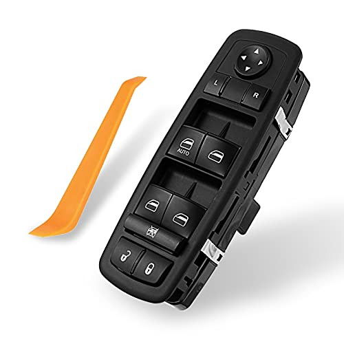 CHETO Master Power Window Switch Front Left Driver Side Compatible with 2011-2016 Dodge Journey 2.4L 3.6L OE- 68084001AD 68084001AC 68084001AB
