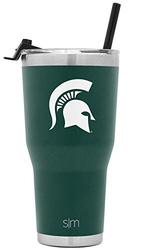 Simple Modern NCAA Michigan State Spartans 30oz Tumbler with Flip Lid and Straw Insulated Stainless Steel Travel Mug Cruiser - MSU
