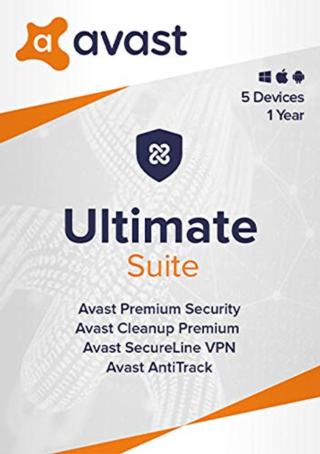 Avast Ultimate 2021 - Antivirus plusCleaner plusVPN - 5 Devices, 1 Year -Online Code-