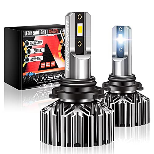 NOVSIGHT 9006/HB4 LED Headlight Bulbs, 12000 Lumens Low Beam 300 percent Brighter Super Bright Headlights Conversion Kits, IP68 Waterproof 6500K Cool White, Pack of 2 NOVSIGHT 9006/HB4 LED Headlight Bulbs, 12000 Lumens Low Beam 300 percent Brighter Super Bright Headlights Conversion Kits, IP68 Waterproof 6500K Cool White, Pack of 2