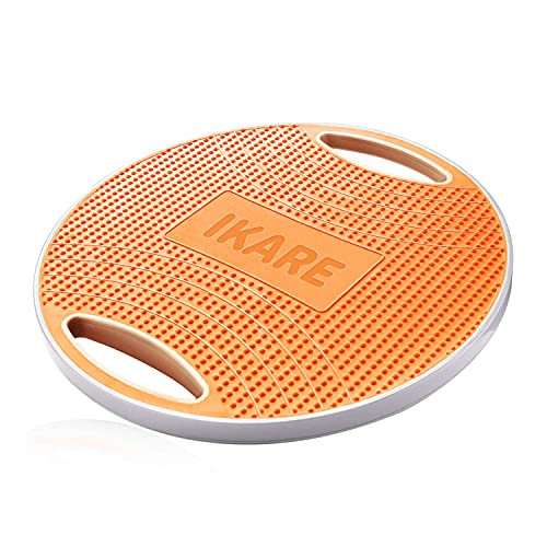 IKARE Wobble Board, Round Balance Board/Stability Board for Physical Therapy, Home Gyms Exercise Wobble Balance Board, W/Portable Handle  and  Non-Skid TPE Bump Surface