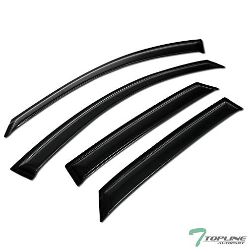 Topline Autopart Smoke Window Visors Deflector Vent Shade Guard 4 Pieces For 95-99 Toyota Avalon