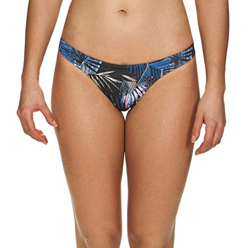 Arena Floral Allover Tie Back MaxLife Bikini Bottom, Navy - Multicolor, 38