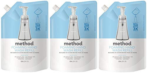 Method Foaming Hand Soap Refill, Sweet Water, 28 Fl Oz -Pack of 3-