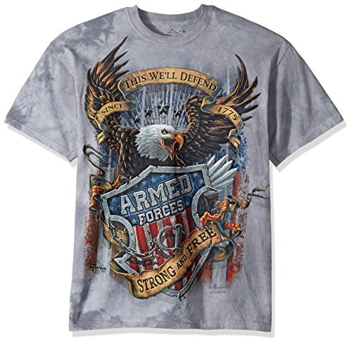The Mountain Armed Forces Adult T-Shirt, Grey, 2XL The Mountain Armed Forces Adult T-Shirt, Grey, 2XL