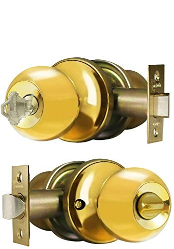 Handleset Lever Knob Deadbolt Door Lock Set Polished Brass Door Lock Door Handles Door Locks Front Door locksets with deadbolt Front Door Handle Front Door Front Door Lock Door Handle with Lock