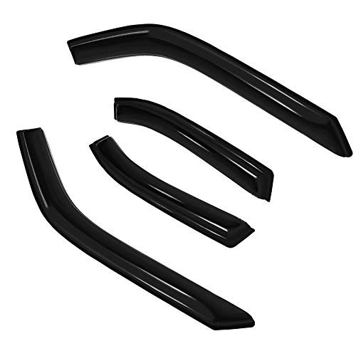 Gldifa 4pc Sun Rain Guard Window Visor Wind Deflector Compatible with 00-06 Nissan Sentra Sedan Smoke
