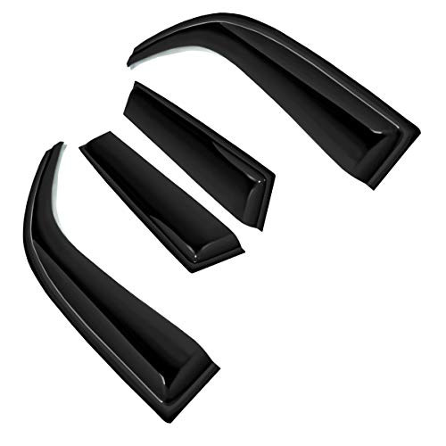Gldifa 4pc Sun Rain Guard Window Visors Wind Deflector Compatible with 2002-2007 Nissan X-Trail T30 Smoke