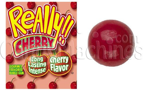 Bubble Gum Balls - Really Cherry, 1 Inch, 5 lb bag
