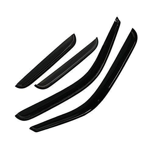 Gldifa Smoke Window Visors Compatible with 1999-2006 Silverado/Sierra Extended Cab Sun Rain Guard Wind Deflectors 4pcs