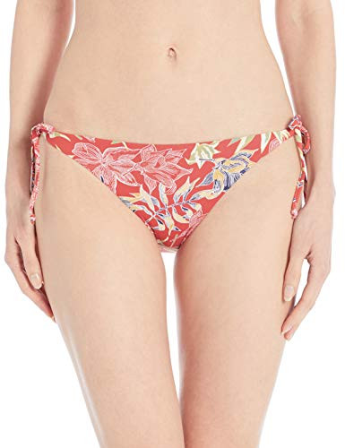 Roxy Junior's Printed Softly Love Regular Fit Bikini Swimsuit Bottom, Cardinal Vivian Small Swim, L