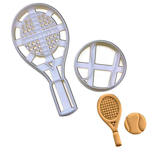 Tennis Racket and Ball cookie cutters, 2 pieces - Bakerlogy