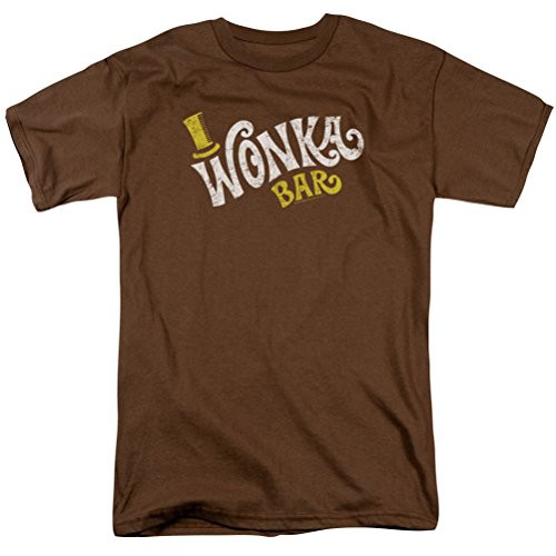 Willy Wonka and The Chocolate Factory Logo T-Shirt, Coffee, Small Willy Wonka and The Chocolate Factory Logo T-Shirt, Coffee, Small