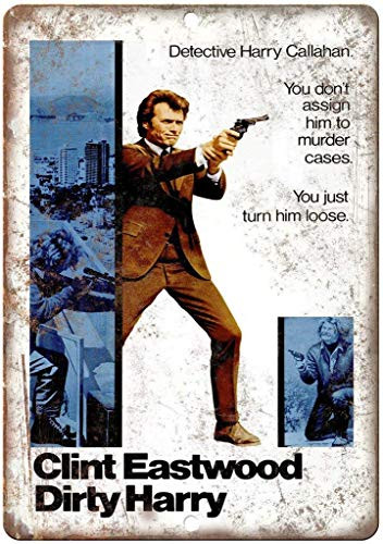 Tin Signs Clint Eastwood Dirty Harry Harry Callahan 12" x 16" Retro Look Metal