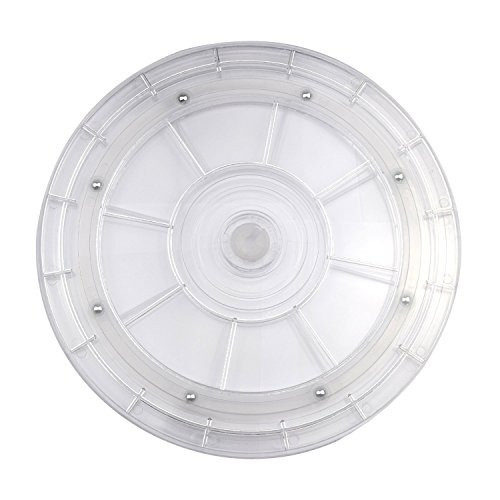 Lazy Susan, White Acrylic Turntable Organizer Heavy Duty Rotating Swivel Steel Ball Bearings Stand for Monitor/TV/Turntable/Lazy Susan,With Steel Ball Bearings for Indoor/Outdoor (WHITE, 9INCH)