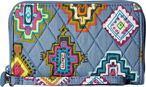 Vera Bradley Women's RFID Grab  and  Go Wristlet Painted Medallions One Size