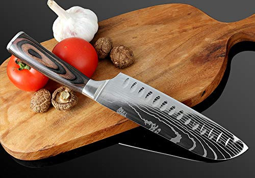 Meat Cleaver, Cleaver Knife Kitchen Knife 7 Inch Chef Knife Japanese Utility Santoku Knife Meat Cleaver 7Cr17 420 High Carbon Stainless Steel Tool Chef Knife