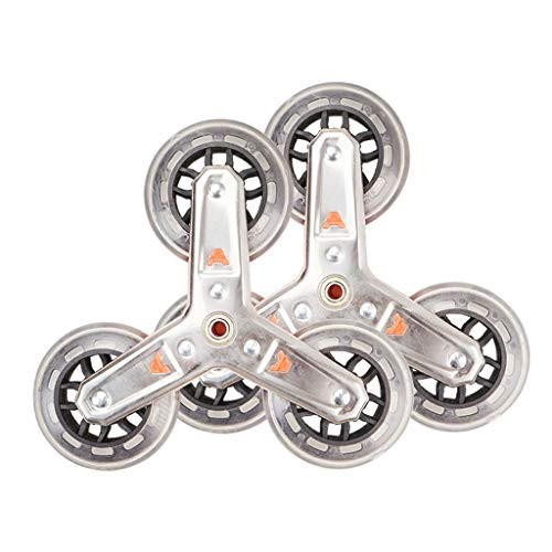 Kingjinglo 1 Pair 360 Swivel Shopping Cart Trolley Grocery Carts Heavy Duty Replacement Triangle Wheels Foldable Condo Pull Utility Folding Trolley Carts