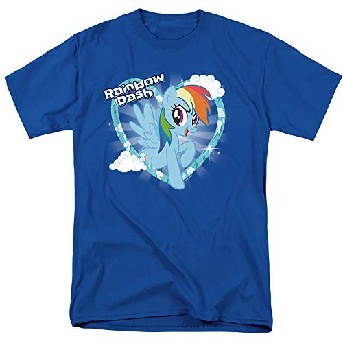 My Little Pony TV Rainbow Dash Unisex Adult T Shirt for Men and Women, Royal Blue, Medium