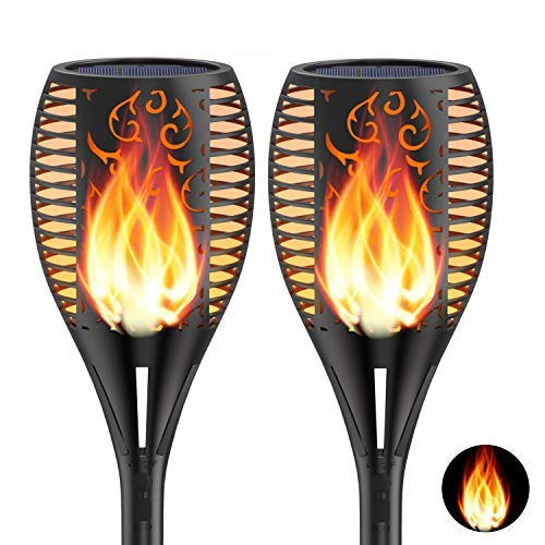 Balight Solar Torch Lights, 96 LED Waterproof Flickering Flames Solar Lights Outdoor Landscape Decoration Lighting Dusk to Dawn Auto On/Off Security Torch Light for Patio Garden Yard Driveway -2PACK- Balight Solar Torch Lights, 96 LED Waterproof Flickering Flames Solar Lights Outdoor Landscape Decoration Lighting Dusk to Dawn Auto On/Off Security Torch Light for Patio Garden Yard Driveway -2PACK-