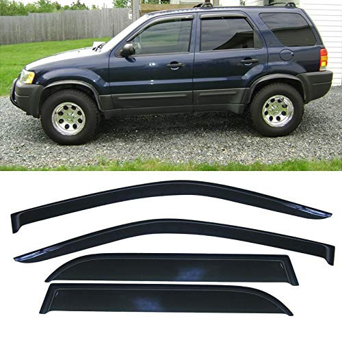 Niviora 4pcs Sun/Rain Guard Wind Deflector Vent Shade Window Visors Compatible with 01-07 Escape