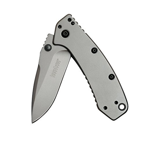 Kershaw Cryo Folding Knife -1555TI-- 2.75 8Cr13MoV Steel Blade, Stainless Steel Handle, Titanium Carbo-Nitride Coating, SpeedSafe Assisted Open, Frame Lock, 4-Position Deep-Carry Pocketclip- 4.1 OZ Kershaw Cryo Folding Knife -1555TI-- 2.75 8Cr13MoV Steel Blade, Stainless Steel Handle, Titanium Carbo-Nitride Coating, SpeedSafe Assisted Open, Frame Lock, 4-Position Deep-Carry Pocketclip- 4.1 OZ