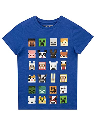 Minecraft Boys Short Sleeved T-Shirt 9-10 Years Blue