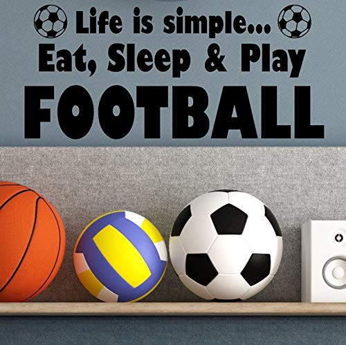 Eat Sleep Play Football Wall Sticker Decal Quote Kids Sports Vinyl Boys Bedroom Decor DIY Art Decals Mural Decoration Eat Sleep Play Football Wall Sticker Decal Quote Kids Sports Vinyl Boys Bedroom Decor DIY Art Decals Mural Decoration