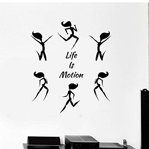 Wall Stickers Life is Motion Wall Decal Fitness Quote Sports Woman Silhouette Bedroom Gym Interior Decor Door Window Vinyl Stickers Mural 42x48 cm y8 Wall Stickers Life is Motion Wall Decal Fitness Quote Sports Woman Silhouette Bedroom Gym Interior Decor Door Window Vinyl Stickers Mural 42x48 cm y8