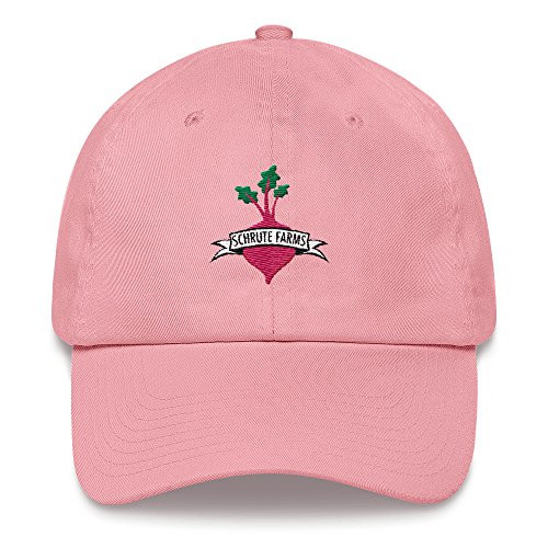 CadburyChihuahua Schrute Farms The Office Hat Dwight Schrute Beet Farm Embroidered The Office Fan Gift Pink