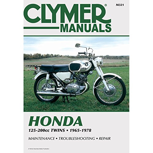1965-1978 Honda 125-200cc Twins CLYMER MANUAL HON 125-200CC TWINS 65-78, Manufacturer- CLYMER, Manufacturer Part Number- M321-AD, Stock Photo - Actual parts may vary.
