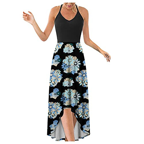 fine_fine Women's Casual Dress Spaghetti Strap Sexy Sleeveless Loose Long Maxi Tunic Flowy Skirt Party Club fine_fine Women's Casual Dress Spaghetti Strap Sexy Sleeveless Loose Long Maxi Tunic Flowy Skirt Party Club