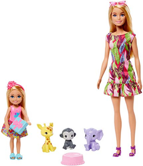 Barbie and Chelsea The Lost Birthday Playset with Barbie  and  Chelsea Dolls, 3 Pets  and  Accessories, Gift for 3 to 7 Year Olds