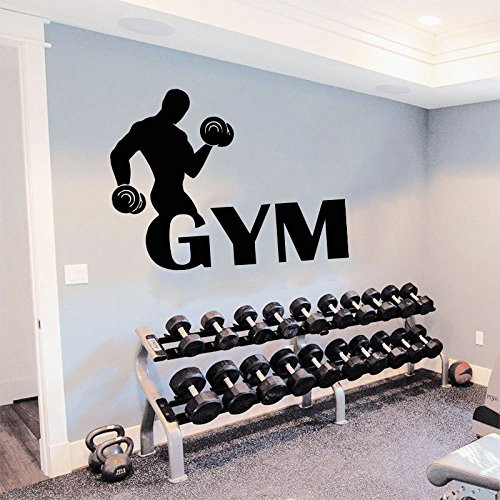 Fitness club wall,Sports,Fitness, Gym, Health,Muscle,Kettlebell, Dumbbell,Wall decor,Wall Decal,Window Sticker,Vinyl sticker Handmade t767