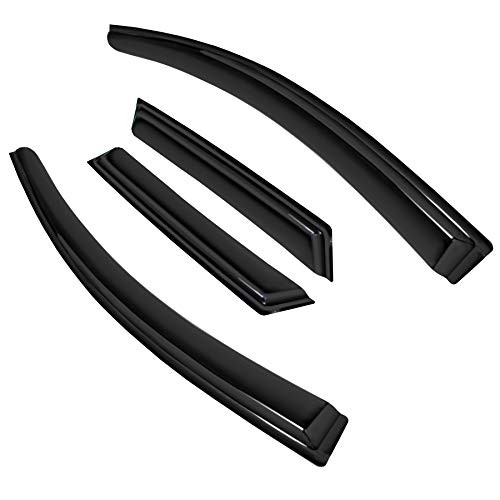 Gldifa 4pc Sun Rain Guard Window Visor Wind Deflector Compatible with 15-19 Nissan Murano Smoke
