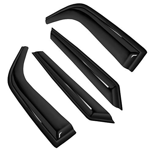 Gldifa 4pc Sun Rain Guard Window Visor Wind Deflector Compatible with 2015-2019 Edge Smoke