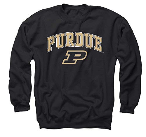 Campus Colors Adult Arch and Logo Soft Style Gameday Crewneck Sweatshirt -Purdue Boilermakers - Black, Medium- Campus Colors Adult Arch and Logo Soft Style Gameday Crewneck Sweatshirt -Purdue Boilermakers - Black, Medium-