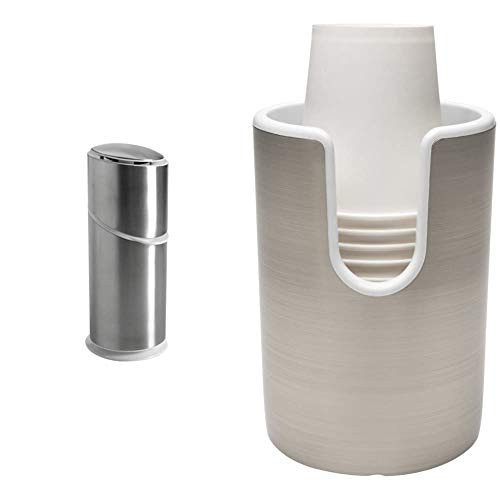 OXO Good Grips Stainless Steel Toothbrush Organizer  and  Good Grips Paper Rinse Cup Holder