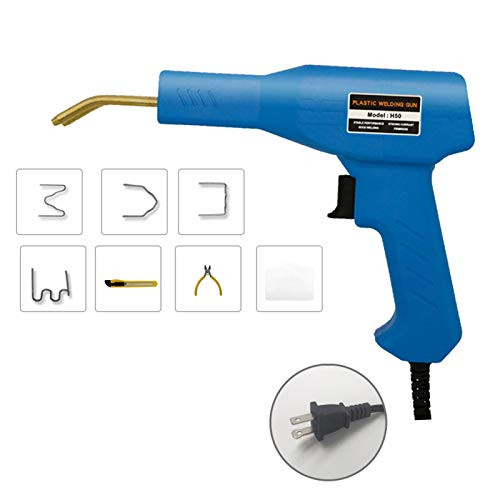 Plastics Welder Car Bumper Repair Tool Kit, Kecheer 50W Hot Stapler Plastic Welding Machine, Car Bumper Repair Kit Welding Torch Automobile Repairing Machine Welder Gun, Blue