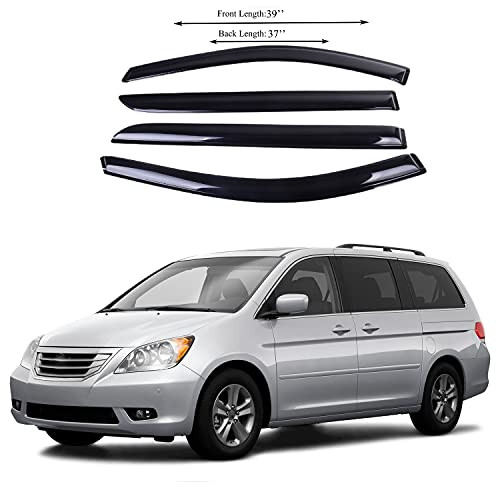 White Deer Safe Smoke Window Visor Sun Rain Vent Guard Vent Visor in-Channel Side Window Deflector,4 Pcs Fits Honda Odyssey 2005-2010