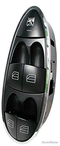 SWITCHDOCTOR Window Master Switch for 2007-2011 Mercedes Benz CLS550 Window Switch -Chrome Finish-