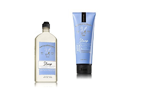 Bath & Body Works - Aromatherapy -Sleep - Lavender Vanilla  Bundle - Body Wash & Foam Bath 10oz. & Body Cream 8 oz