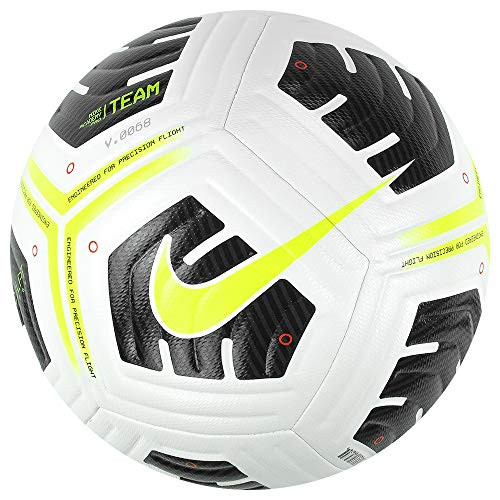 Nike Unisex's NK Academy - Team Recreational Soccer Ball, White/Black/-Volt-, 3