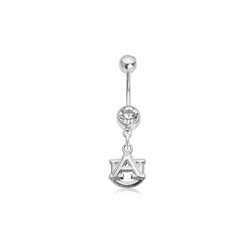Auburn University Tigers Sterling Silver Jewelry by Dayna Designs (Belly Button Ring)
