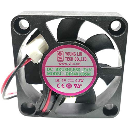 Zyvpee 40mm DFS401005M 5V 4cm 0.8W 2Wire Cooling Fan