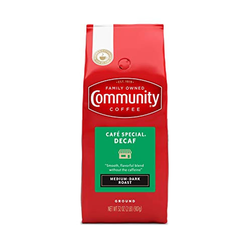 Community Coffee Cafe Special Medium-Dark Roast Decaffeinated Ground Coffee, 32 Ounce Bag